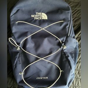Blue navy north face backpack